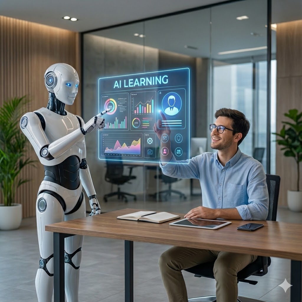 Mika AI teacher helping a student